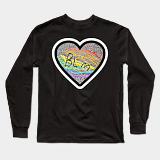 BLM 🖤 Pride - Double Sticker Black - Front Long Sleeve T-Shirt